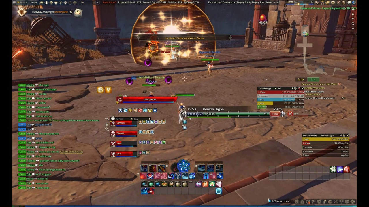 Deserted Shrine Expert Mode 3 Stars Final Boss [Revelation Online] (Swordmage POV)