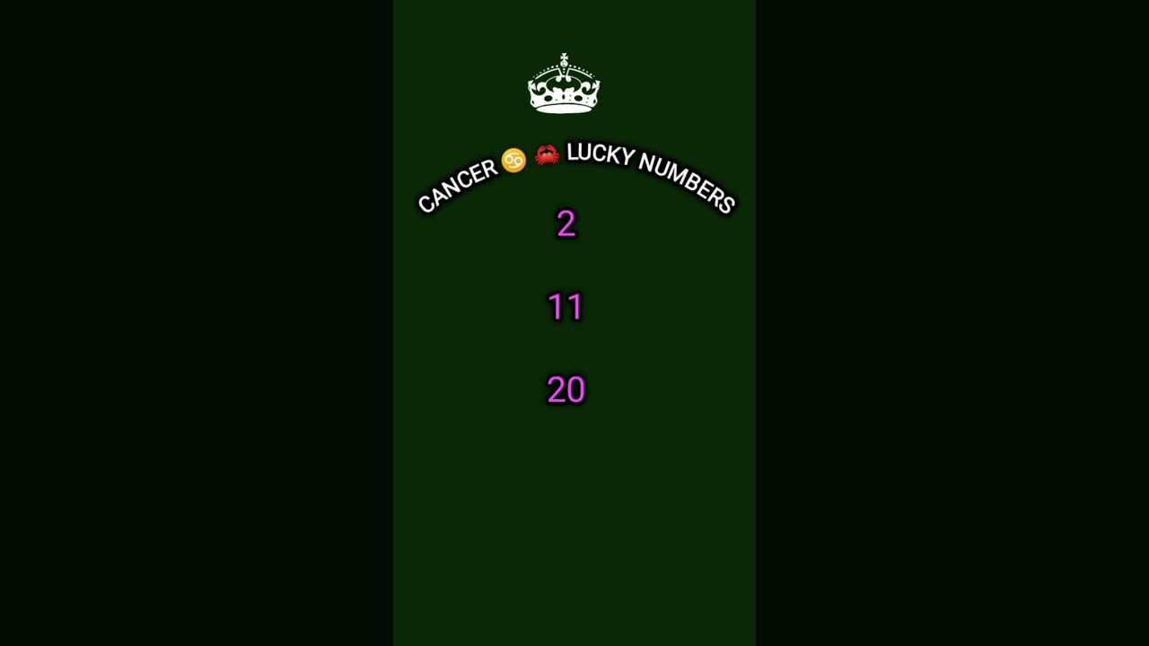 CANCER ♋🦀 LUCKY NUMBERS #viral #subscribe #youtube #short #youtubeshorts #shortvideo #tarot #love