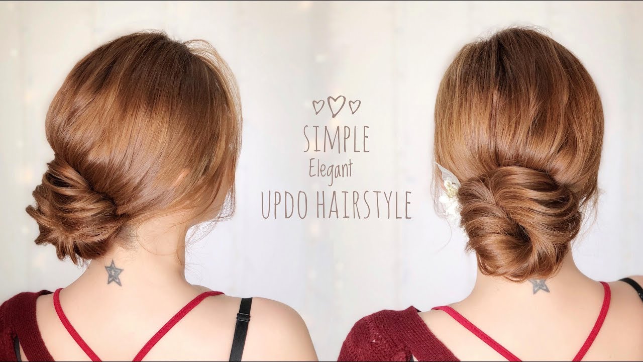 無敵簡單的歐美風低髻髮型 Simple Elegant Updo Hairstyle