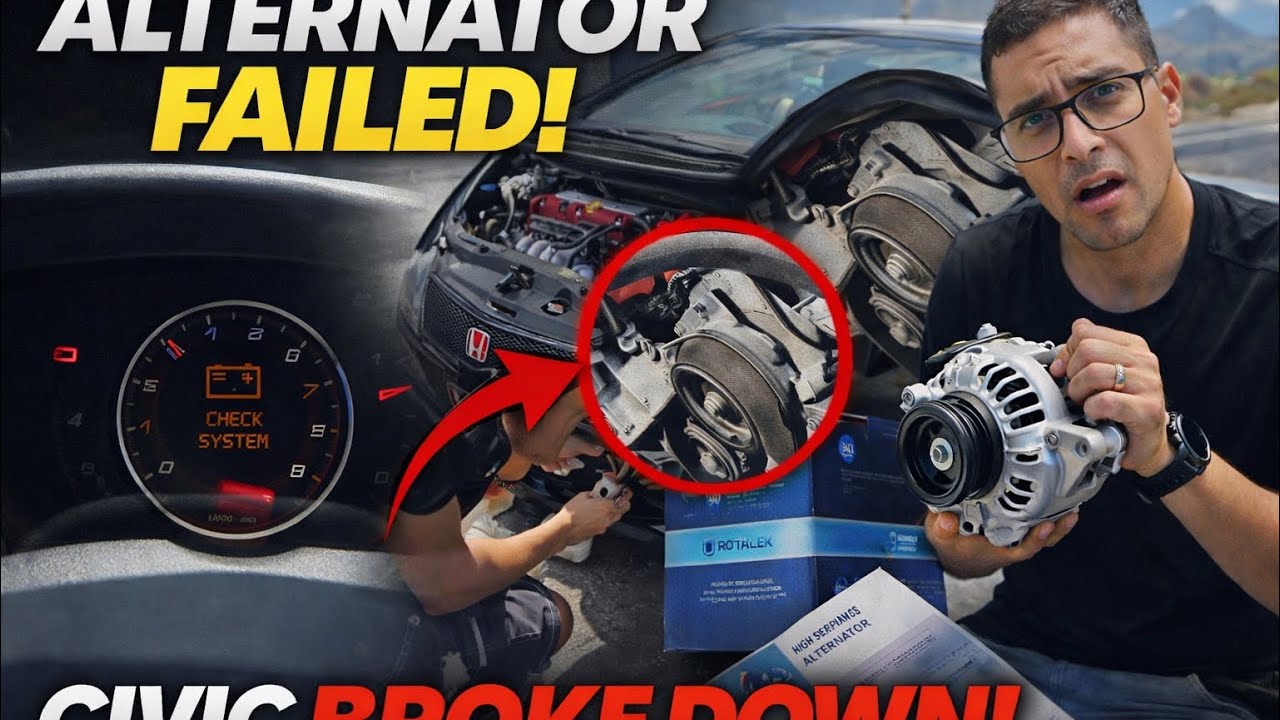 Honda Civic подвела меня на дороге 😭 | Неисправность генератора и ремонт