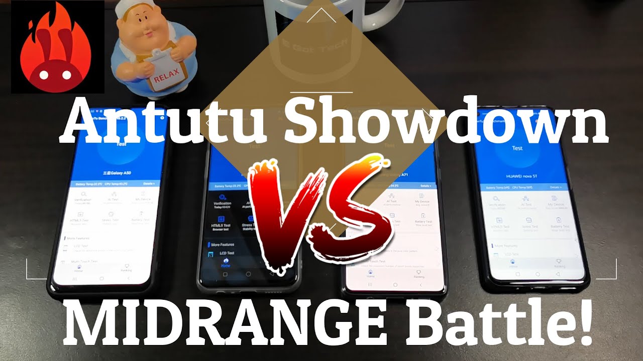 Antutu V8 Samsung Galaxy A71 vs A50 vs Realme 5 Pro vs Huawei Nova 5T Midrange Showdown