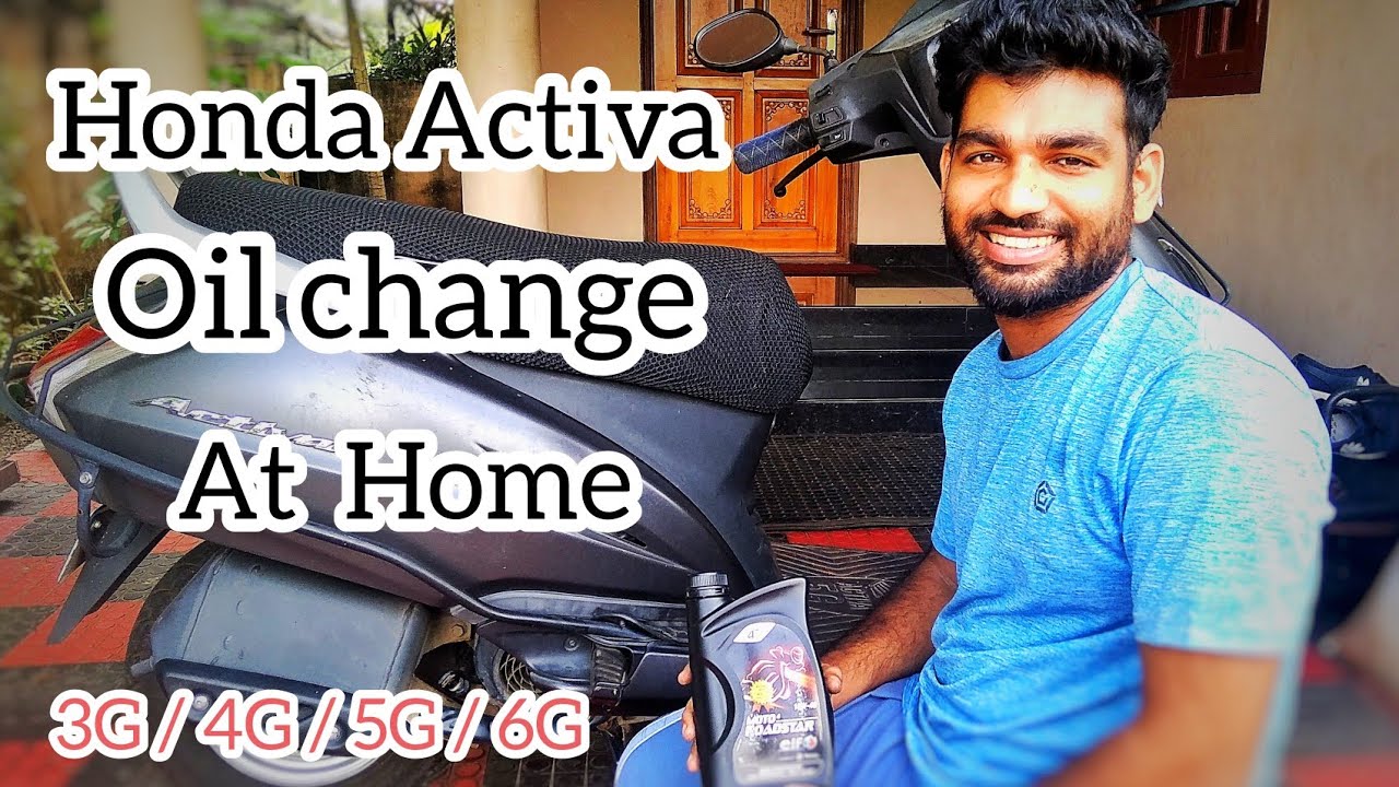 Honda Activa Oil Change at Home in Malayalam | Activa 3G/4G/5G/6G Oil Change