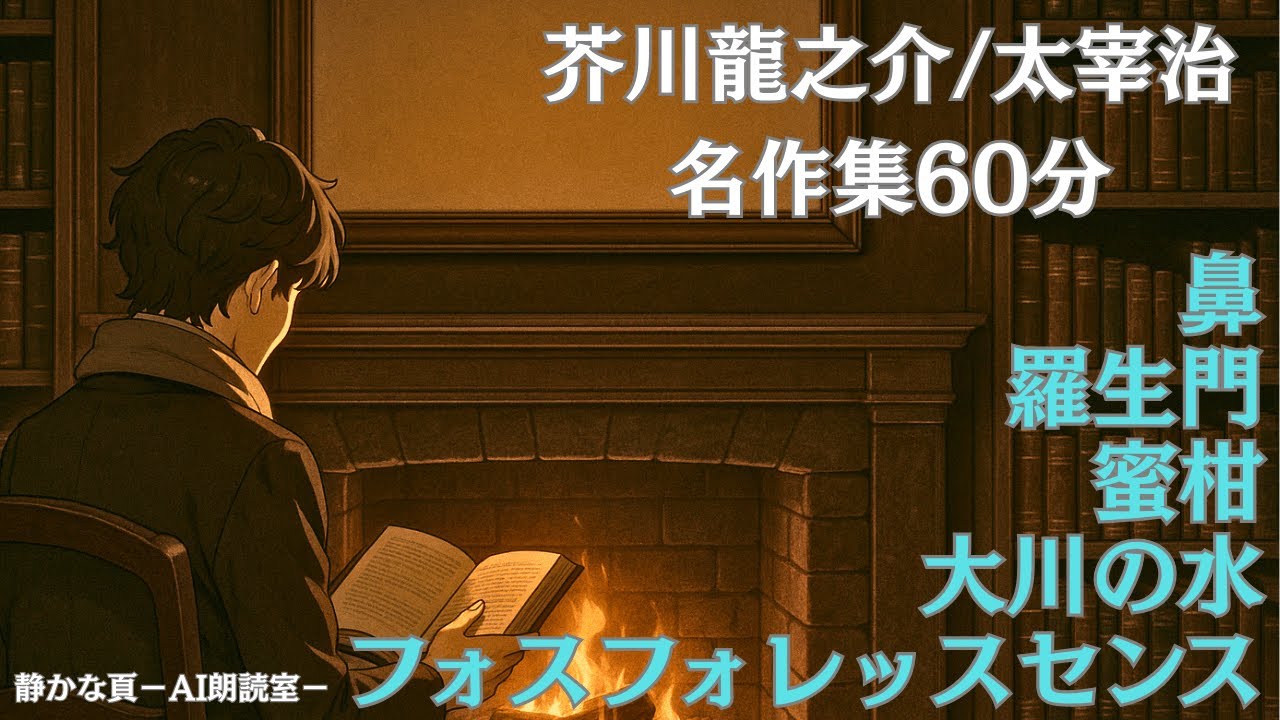 芥川龍之介 太宰治 名作集｜AI朗読 大人向け聞く読書 寝落ち 焚火音ASMR