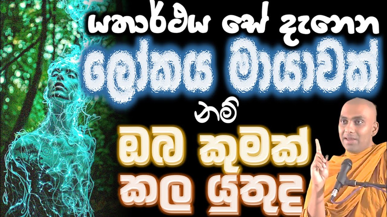 යථාර්තයක් සේ දැනෙන මේ ලෝකය මවාගත්තක් නම්, ඔබ දැන් කල යුත්තේ කුමක්ද Ven Bandaraweal Wangeesa thero