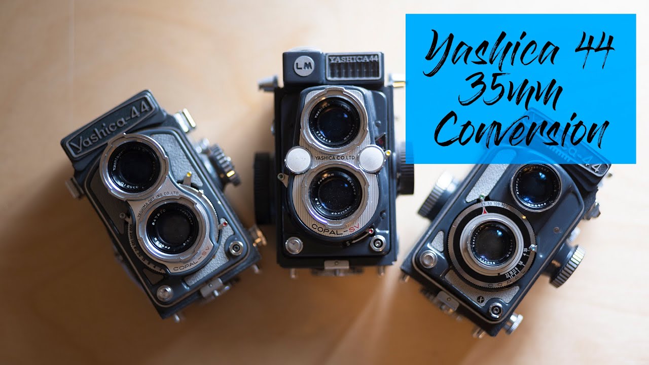 Converting a Yashica 44 to shoot 35mm Sprocket Holes.