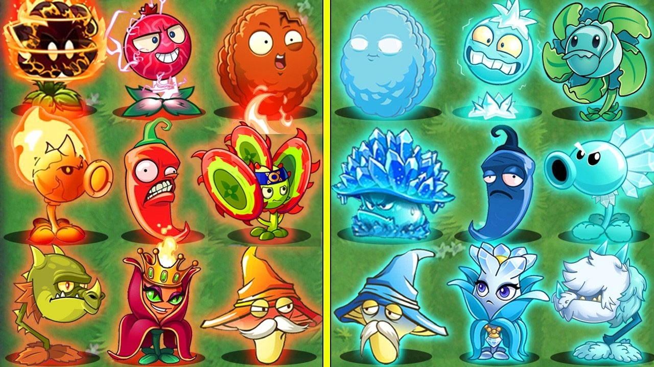 All Plants Team WATER - ICE vs FIRE Battlez - Who Will Win? - PvZ 2 Plant vs Plant