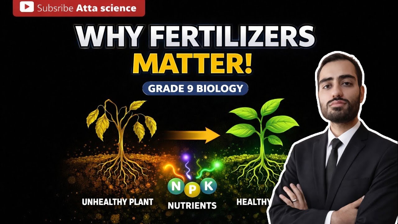 Grade 9 Biology| Unit 8 Lecture 1 | Why Fertilizers Are Essential for Plants? 🌾 |