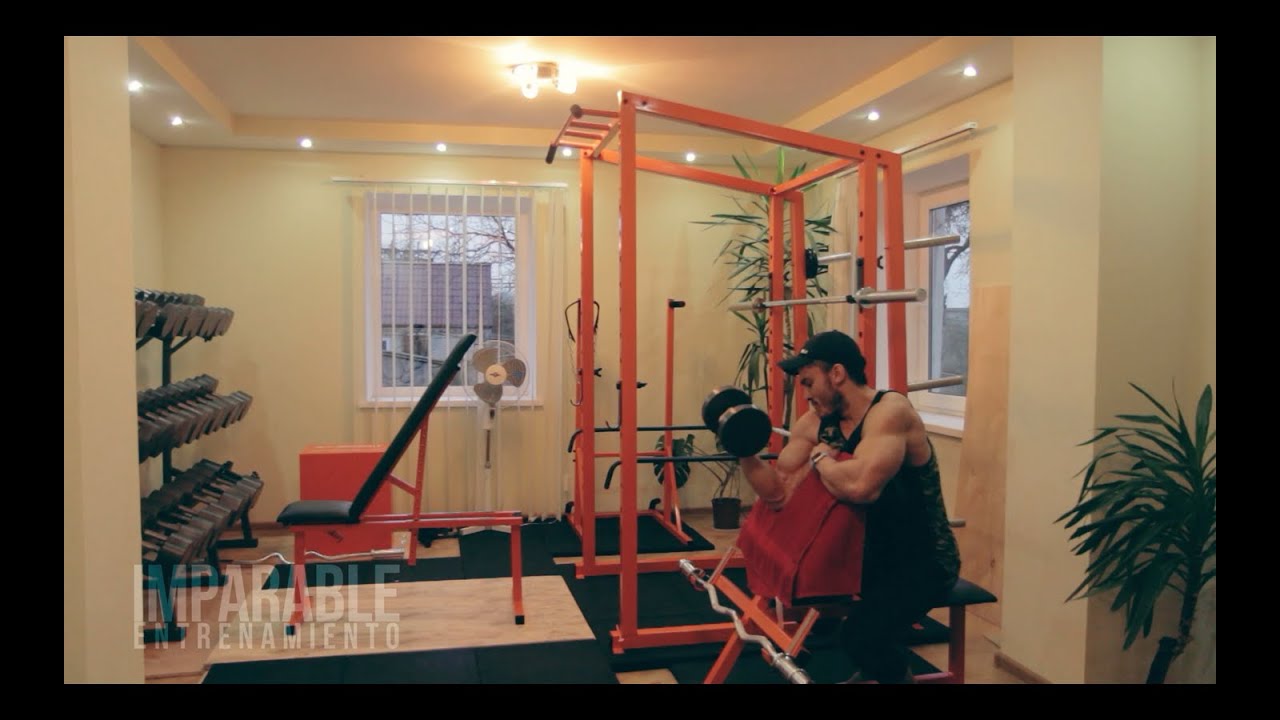 La mejor rutina de pesas solo con MANCUERNAS - Estrenando el gimnasio de IMPARABLE