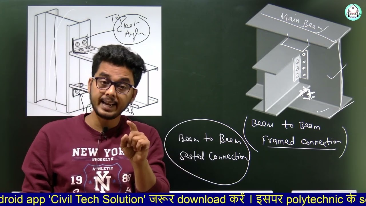Steel Structure Drawing-(Lecture-1) - Beam to Beam Framed Connection by Ashwini Sharma