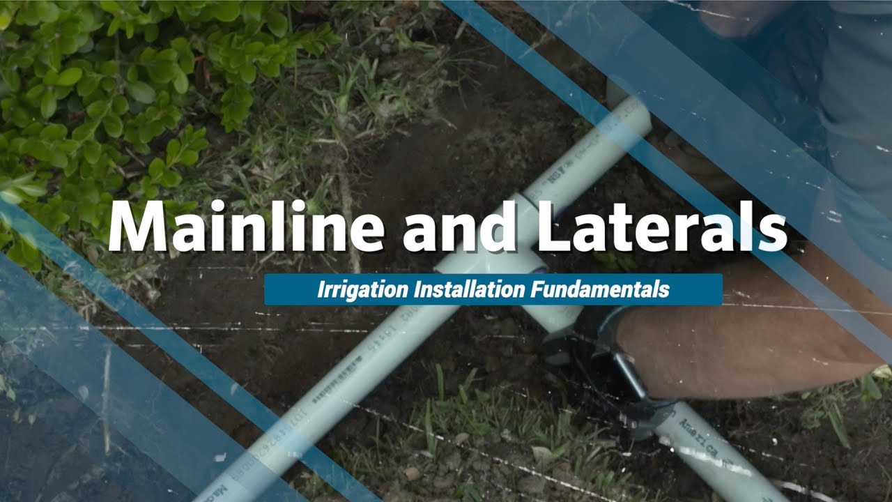Installing Mainline and Lateral Pipes in an Irrigation System