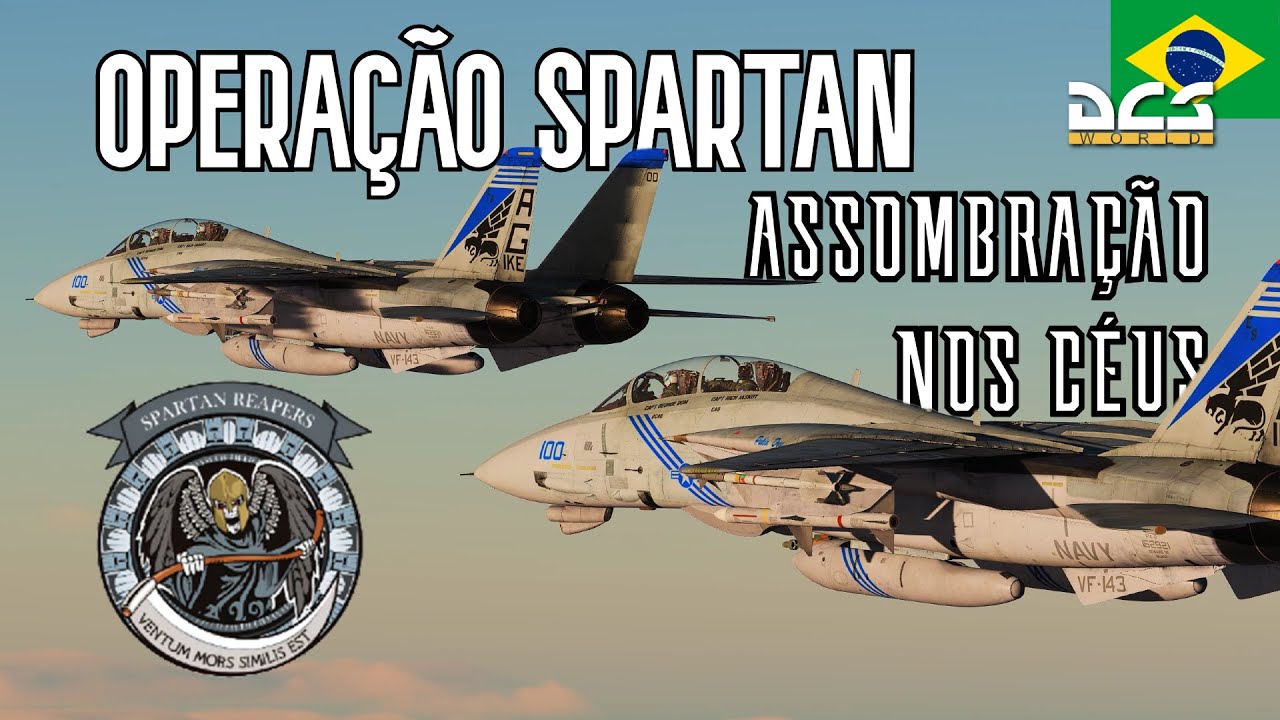 O MELHOR DA SIMULAÇÃO!  Operação Spartan F-14 TOM CAT NO AR!