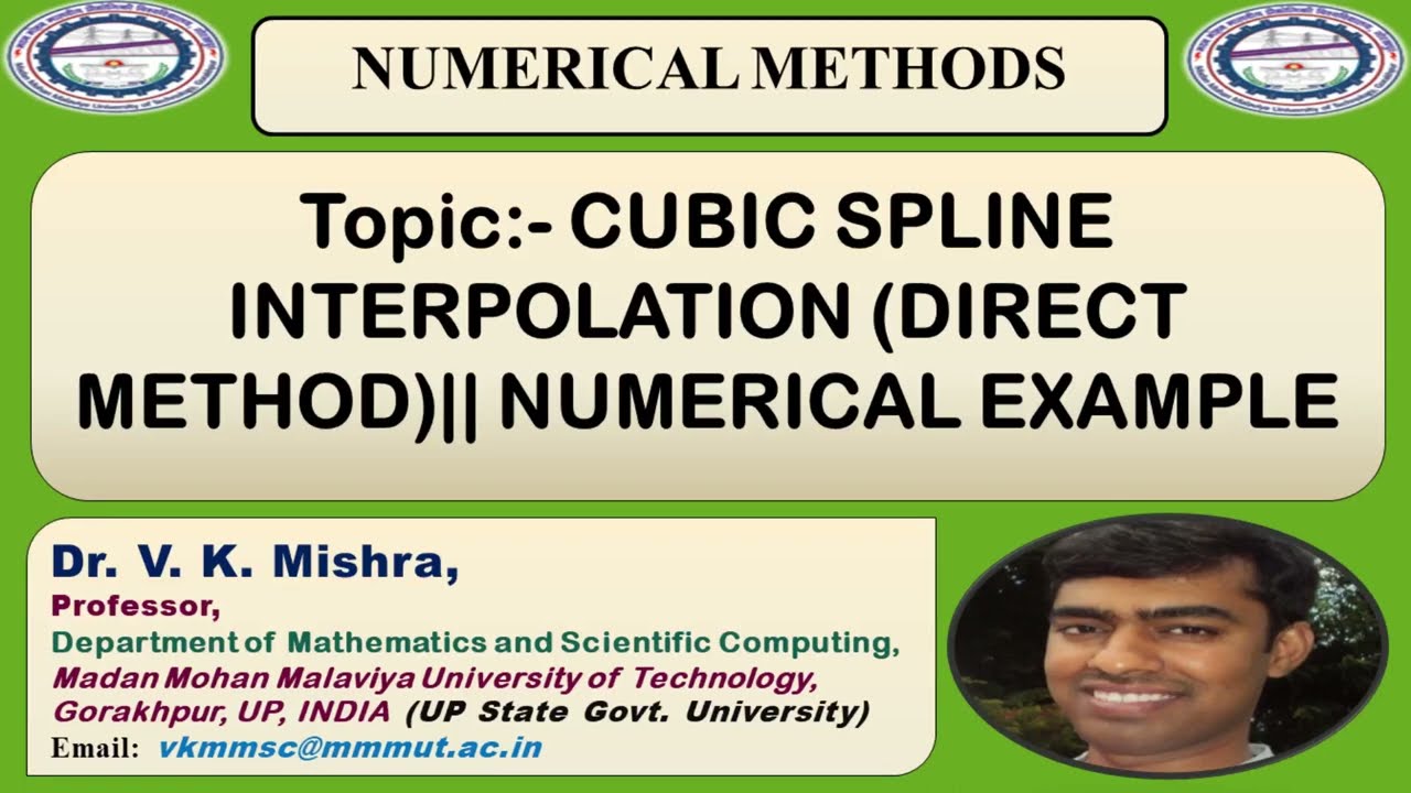 CUBIC SPLINE INTERPOLATION (DIRECT METHOD)|| NUMERICAL EXAMPLE
