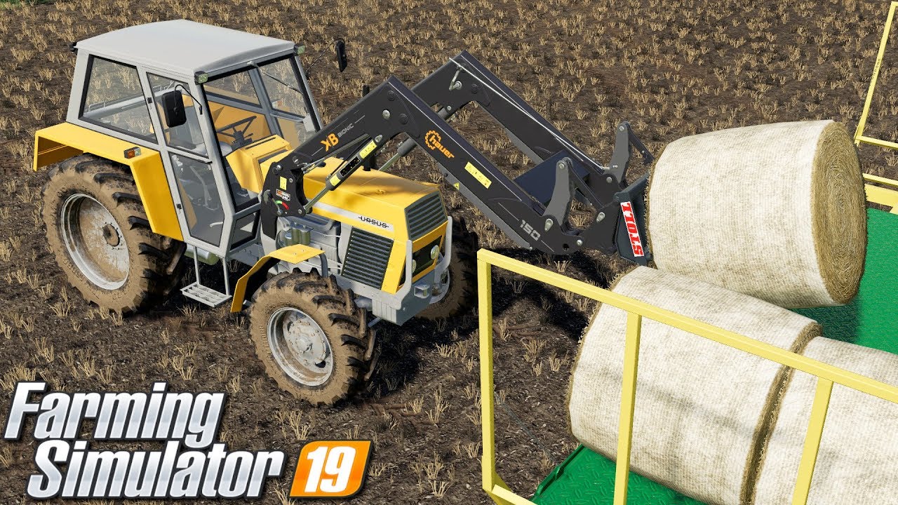 Zwożenie bel słomy - Farming Simulator 19 | #4