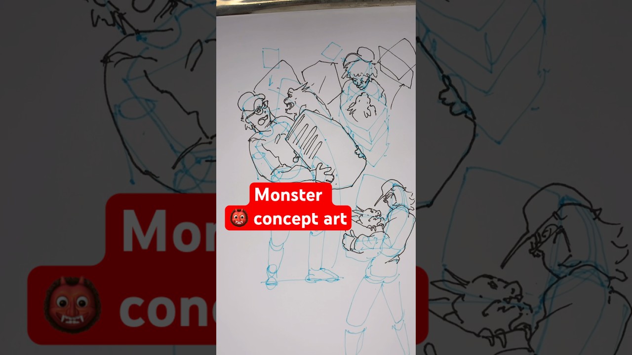 Monster concept art. #conceptartist #drawing #inking #arttutorial #comic #manga #monster