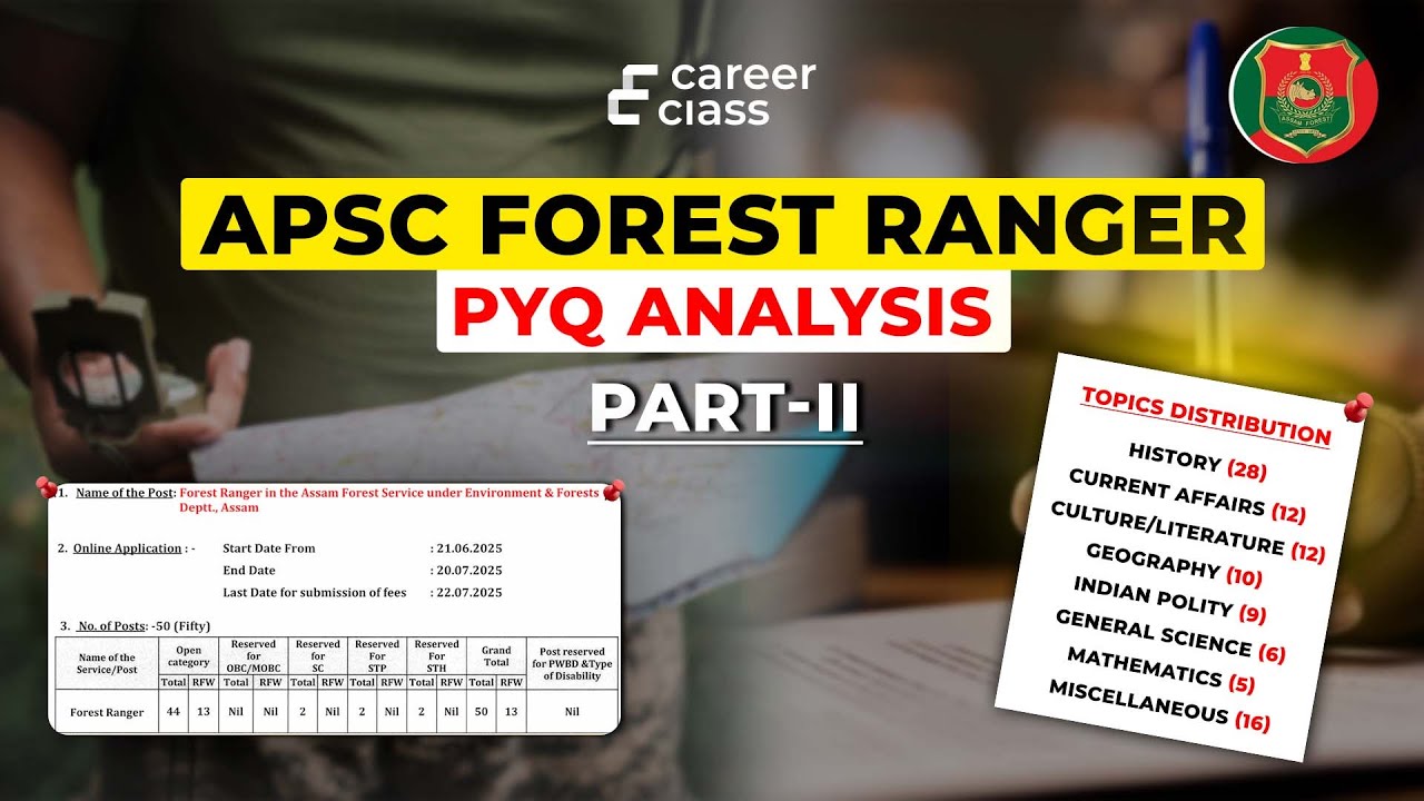 PYQ Analysis &ndash; Assam Forest Ranger 2023 | Part-2 | @CareerClass-in
