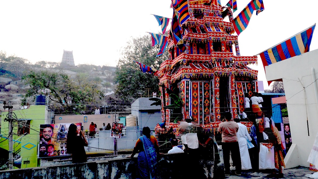 Hosur Hill Temple Ther Festival Begins at 6:20 AM | Drone Exclusive