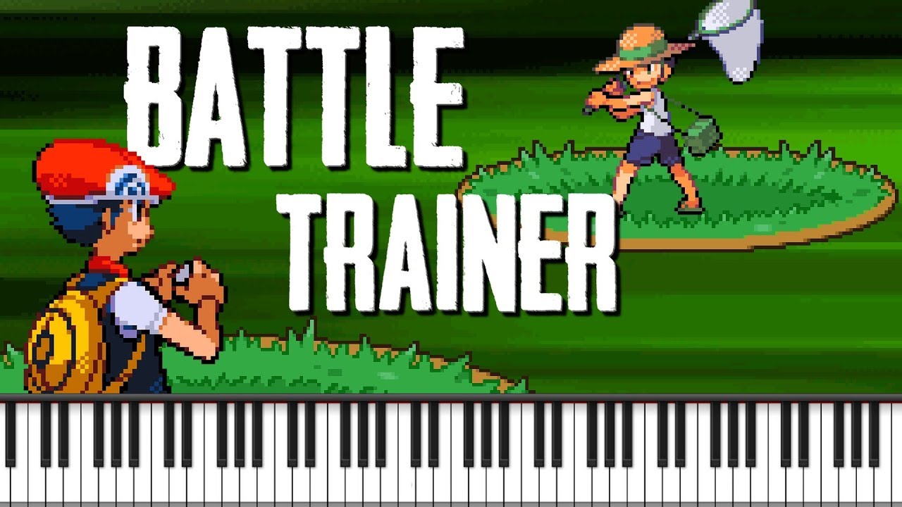 Synthesia [Piano Tutorial] Pokemon Diamond and Pearl - Battle Trainer