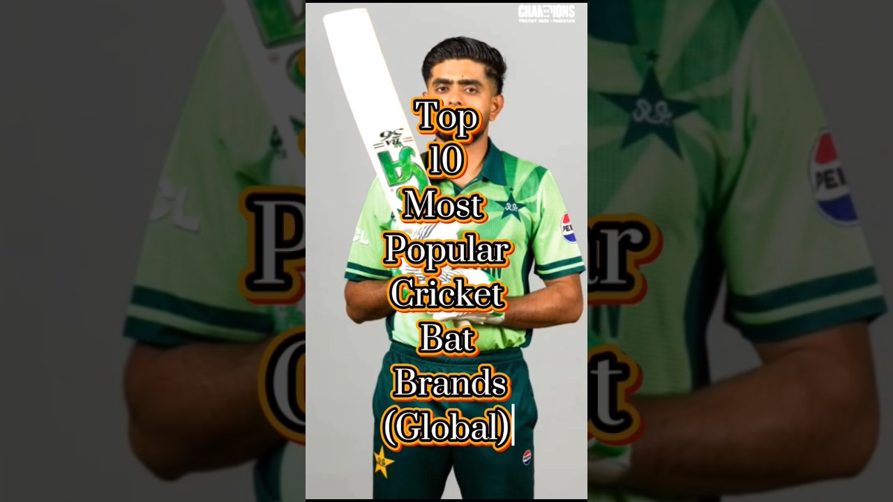🏏 Top 10 Most Popular Cricket Bat Brands in the World 2025 🏆 | From MRF to Kookaburra!#foryou #bat
