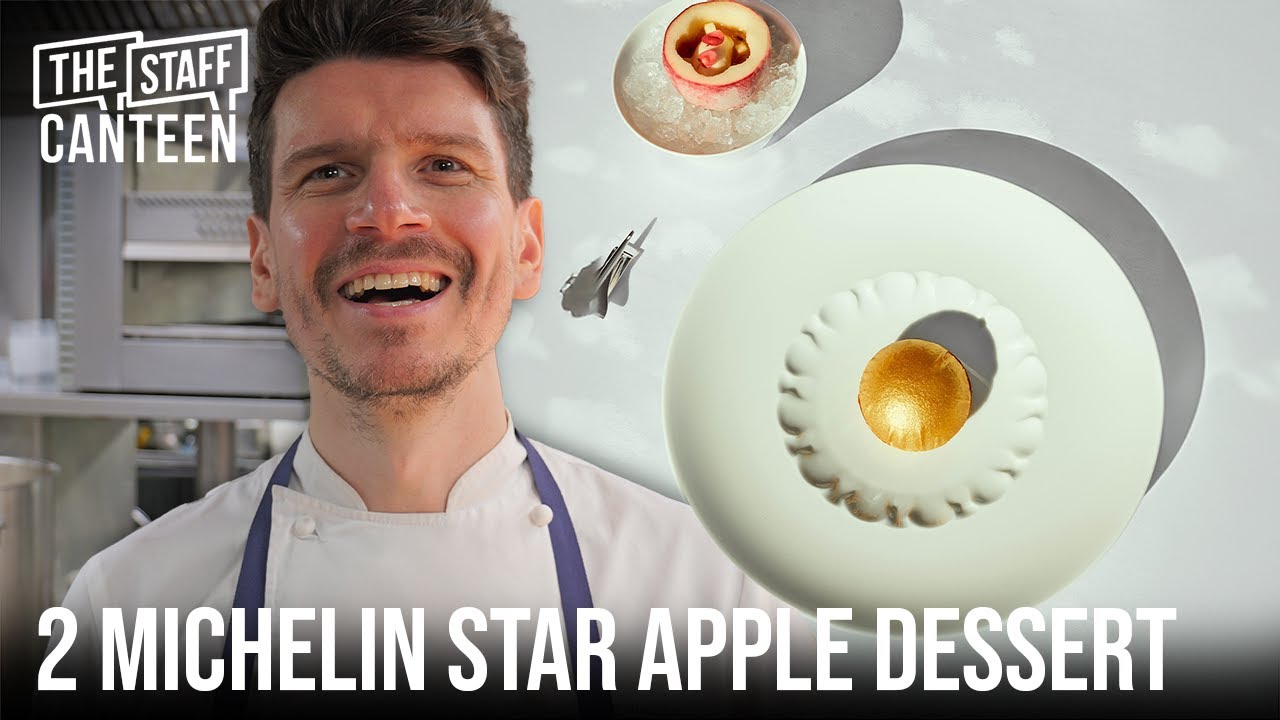 Two Michelin Star Chef Francesco Dibenedetto's apple dessert at Brooklands by Claude Bosi