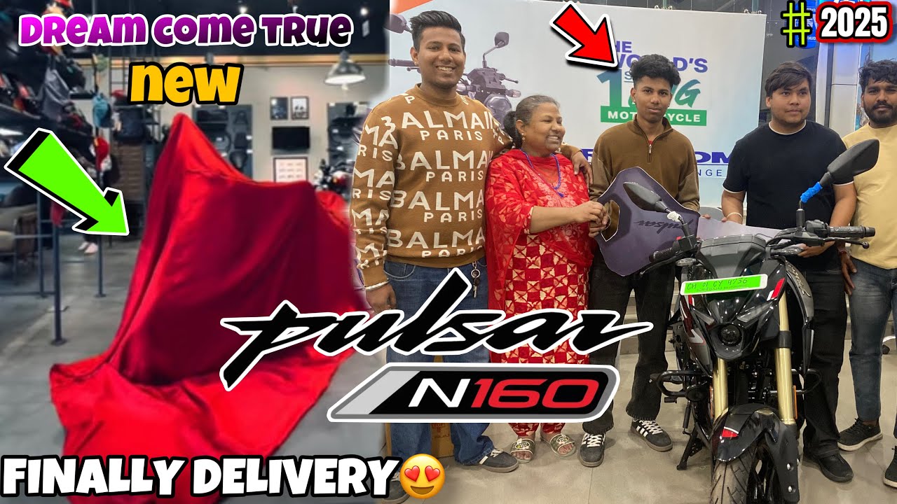 TAKING DELIVERY OF NEW BIKE N160 BLACK 🔥DUAL CHANNEL ABS 2025 MODEL ✅