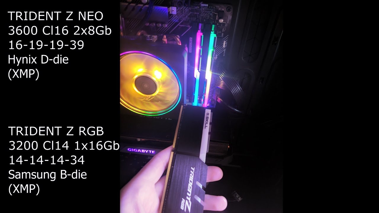 3200Cl14 (1x16Gb) vs 3600Cl16(2x8Gb)  RAM Test / XMP vs XMP /