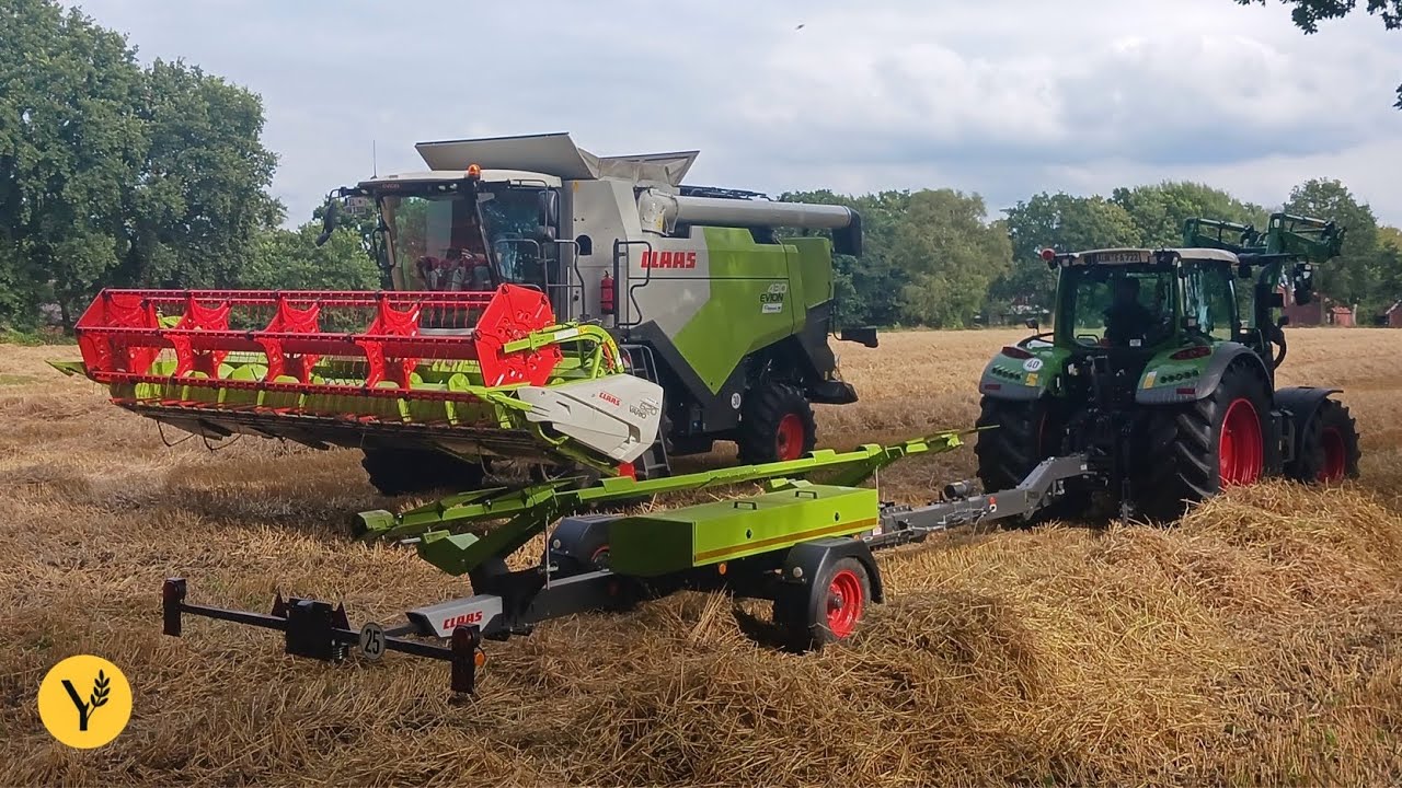 Roggen Dreschen mit Claas Evion 430 und Stroh pressen in Ostfriesland! | Roggen 2025