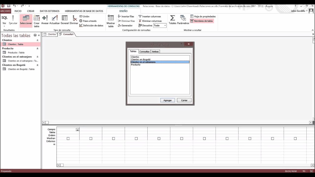 Funciones: Crear tabla, Anexar, actualizar y eliminar en consultas de Access