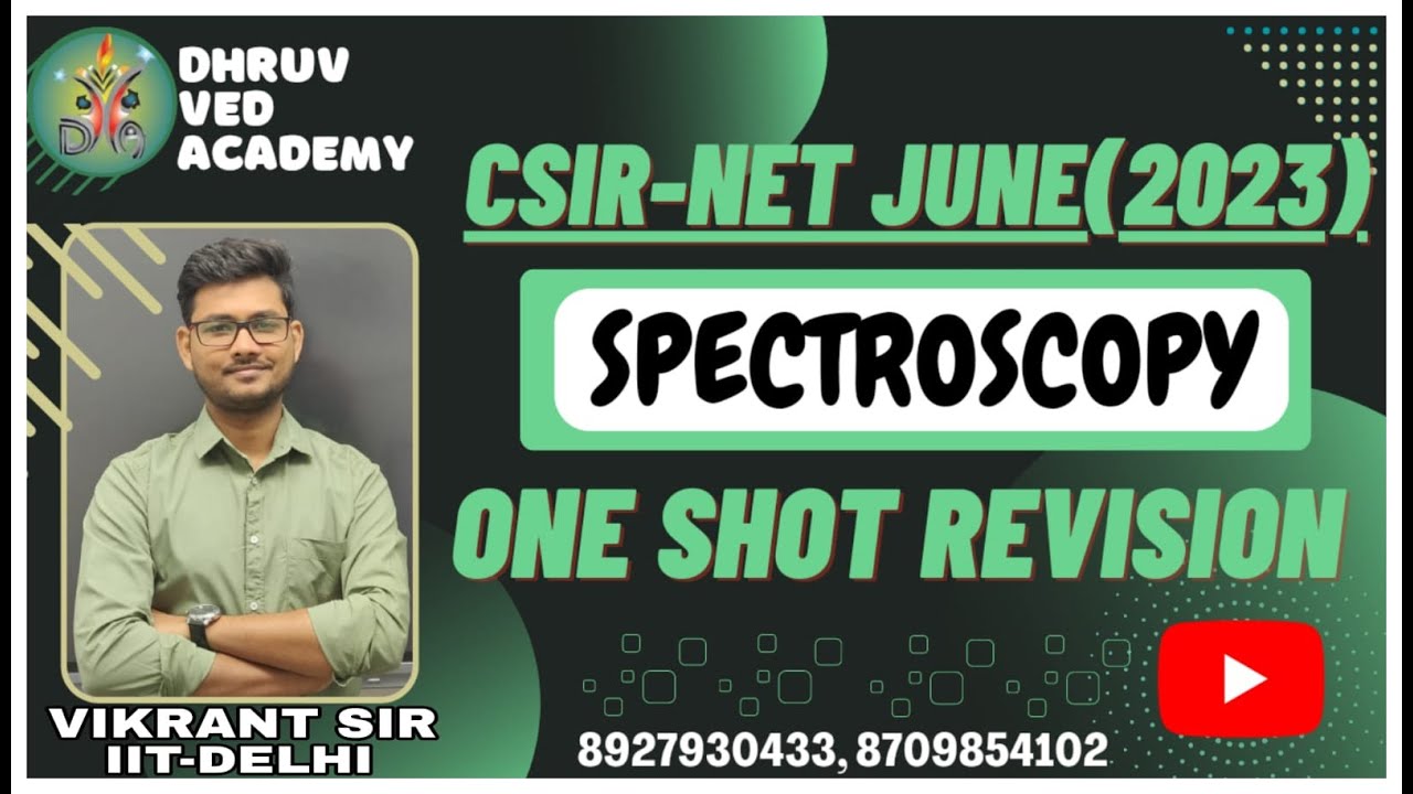 CSIR-NET JUNE 2023 | ORGANIC SPECTROSCOPY | ONE SHOT REVISION | BY VIKRANT SIR