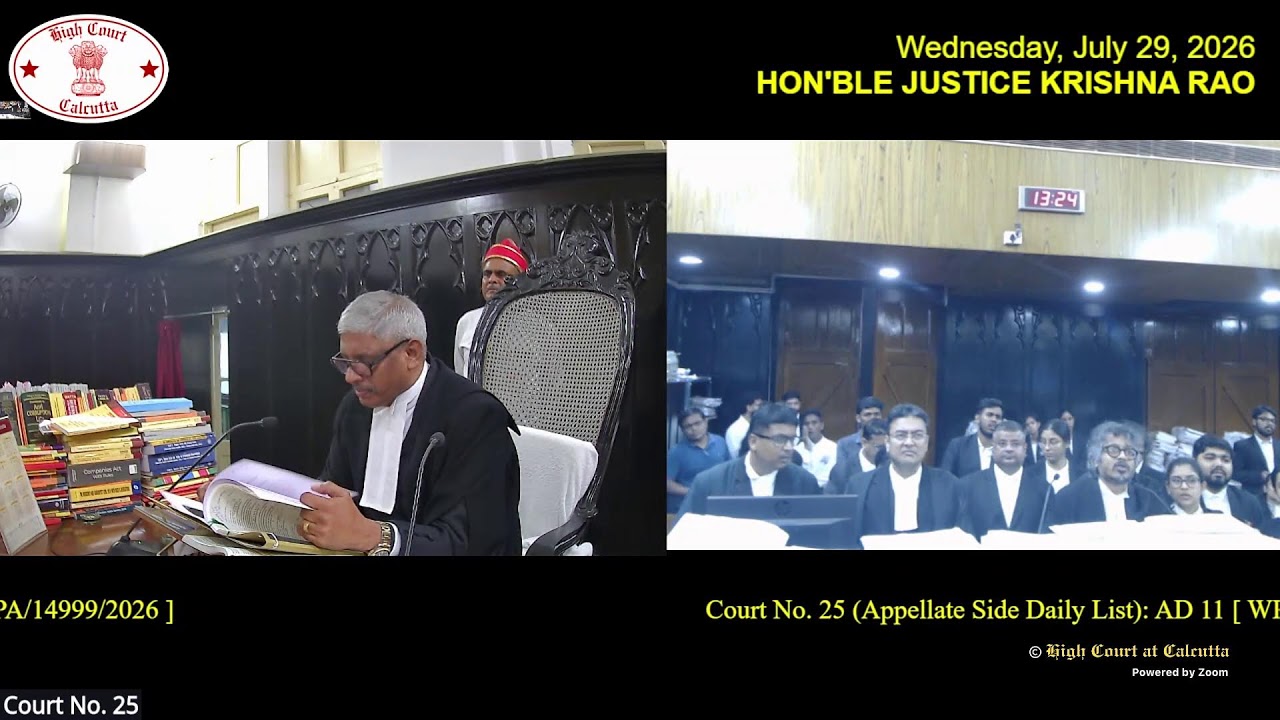 29 July 2026 | Court No.25 | Live Streaming of the Court proceedings.