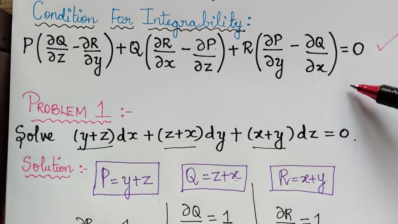 total differential equations|| problem 1