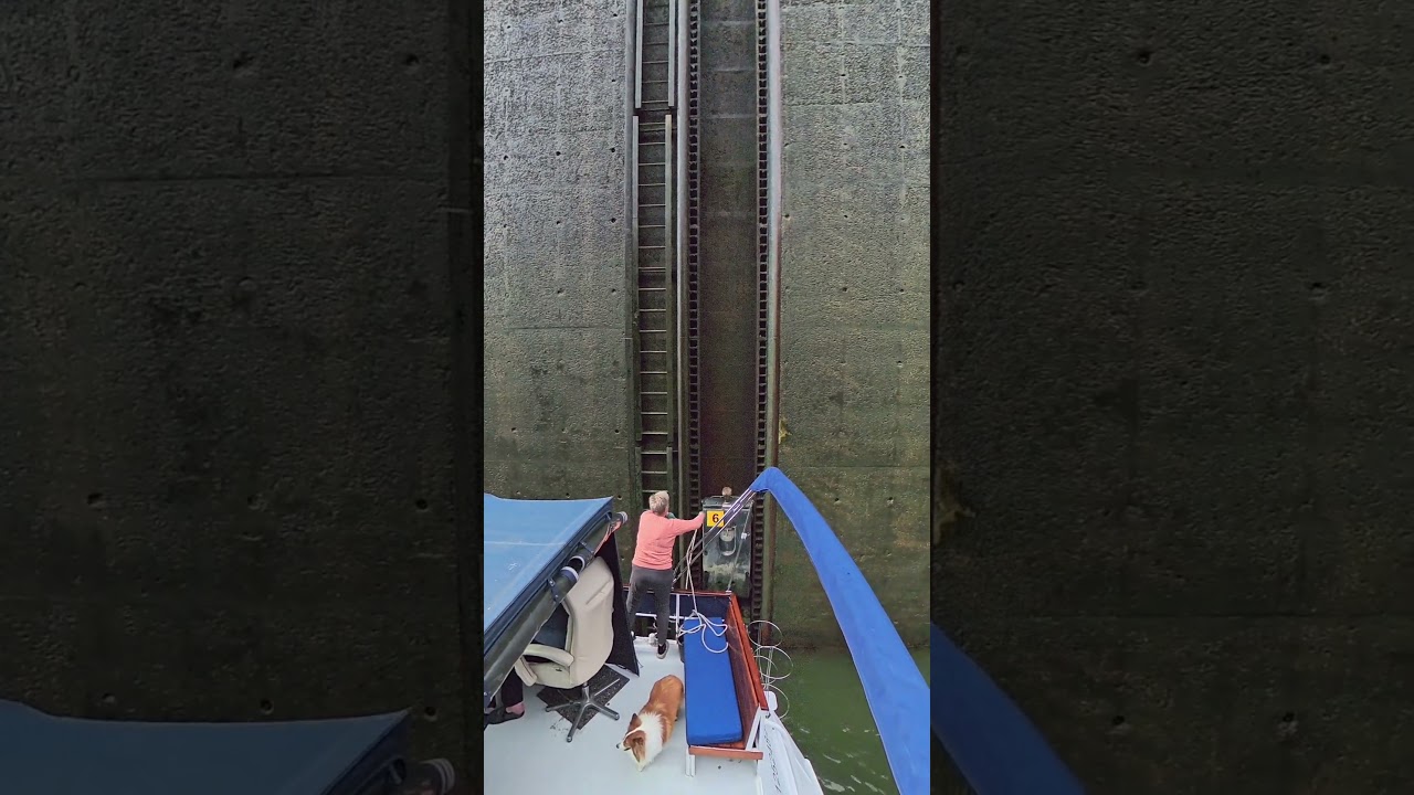 Was passiert, wenn HIER etwas schiefgeht? (Die 12m Rekordschleuse Maasbracht)  #hafenkino #Schleuse