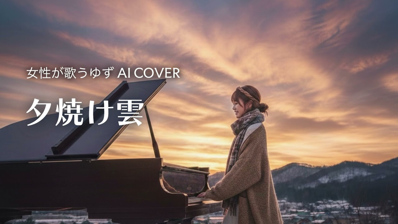 夕焼け雲／ゆず【女性が歌うゆずAI Cover】ピアノアレンジ
