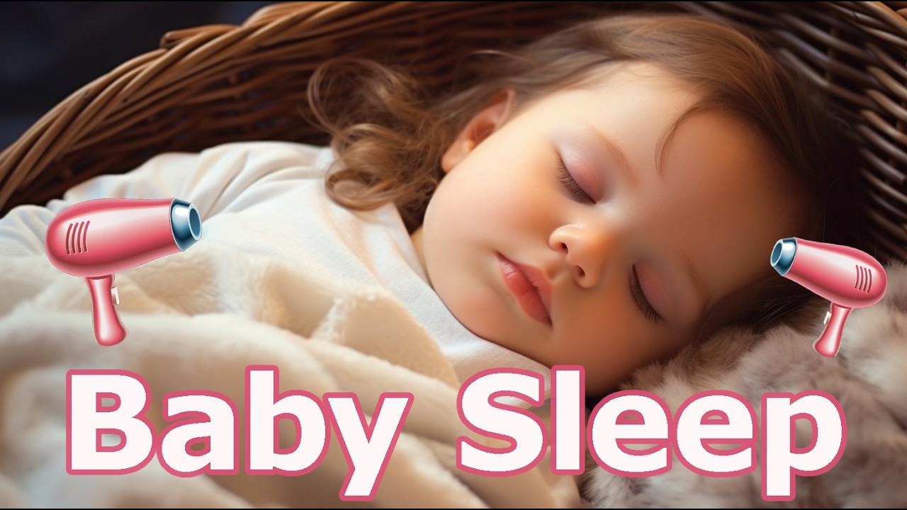120min - Hair Dryer Sound for Baby Sleep | Gentle Blow Dryer Sound for Peaceful Sleep