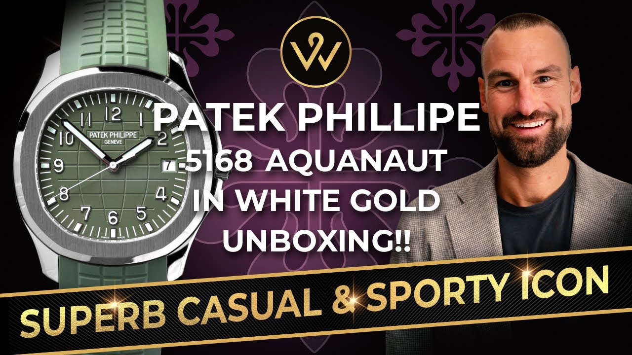 Unboxing a BEAUTIFUL Patek Philippe Aquanaut 5168G Khaki Green - Official Watches