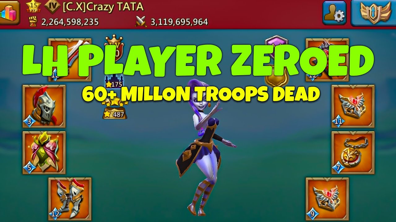 Lords Mobile - LH Player With 60M+ Troops Zeroed
