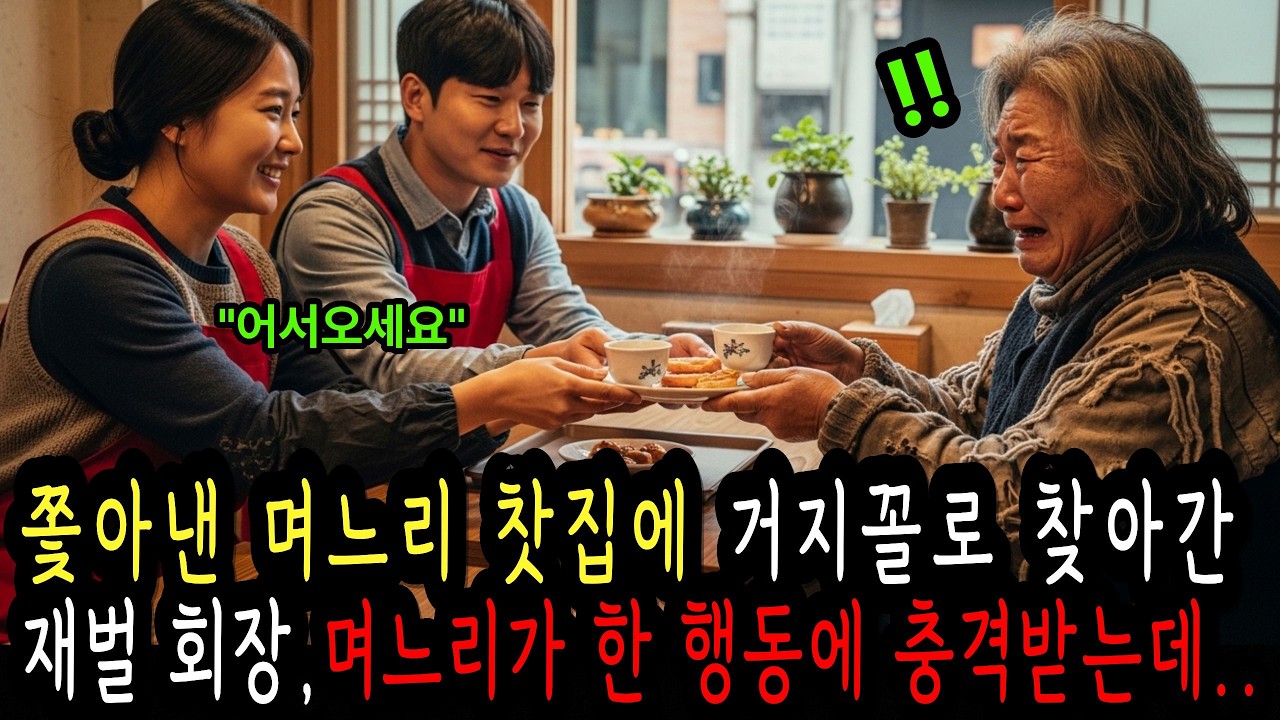 쫓아낸 며느리 찻집에 거지꼴로 찾아간 재벌 회장, 며느리가 한 행동에 충격받는데..