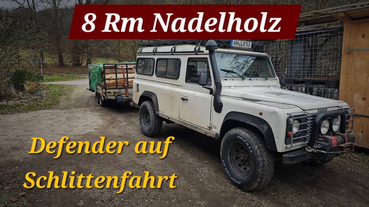 Nachschub holen / 8 RM Nadelholz mit einer Fuhre / Brennholzaufbereitung