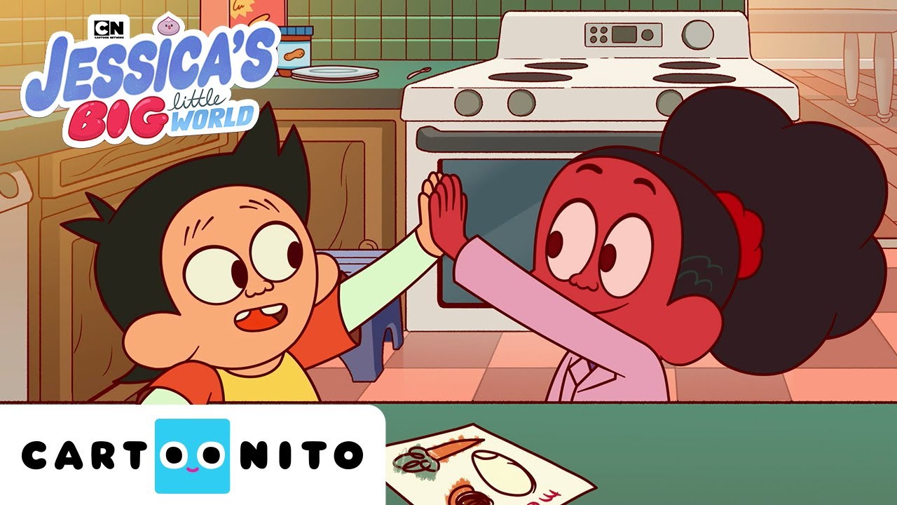 Playing in the Kitchen | Jessica's Big Little World | @cartoonito  | Cartoons for Kids