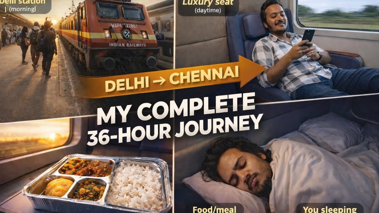 I Survived 36 Hours on India's Longest  Budget Train | Delhi to Chennai 🥱