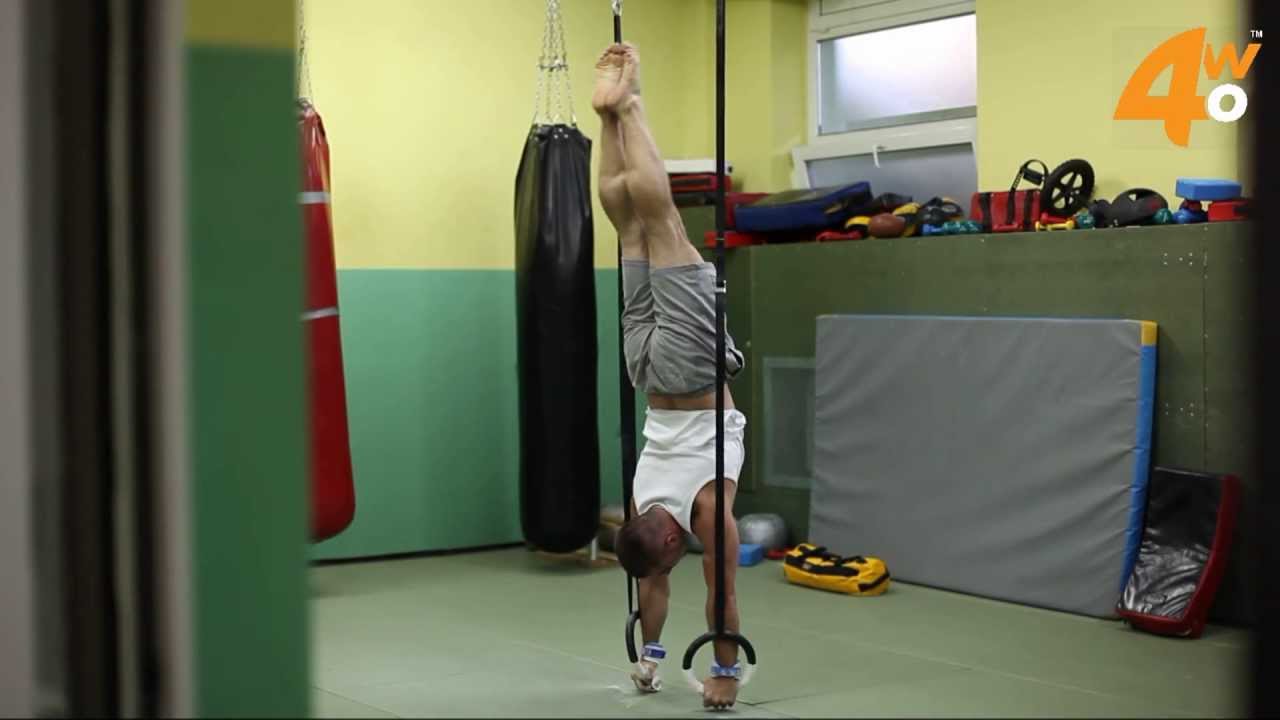Gymnastics Rings handstand tutorial / Nauka stania na rękach na kółkach gimnastycznych