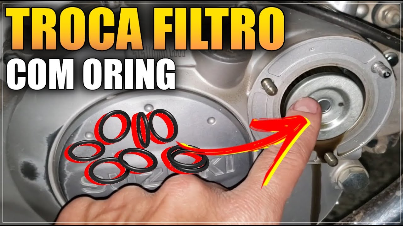 SUZUKI YES : TROCA FILTRO DE OLEO DA YES COM ORING
