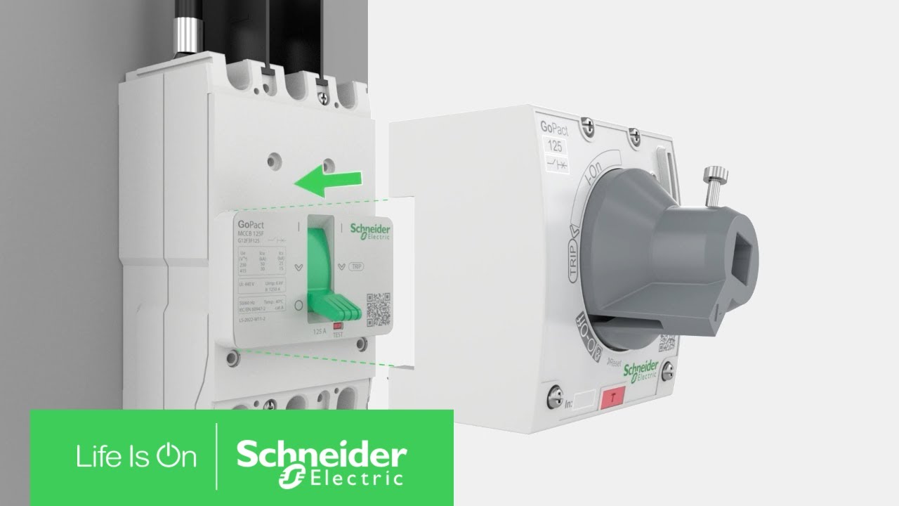 GoPact MCCB – Uzatmalı Döner Kurma Kolu Montajı | Schneider Electric