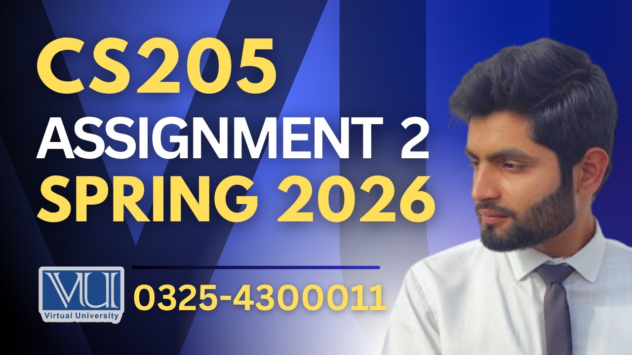 🔴CS205 assignment 2 solution 2026 | CS205 assignment 2 solution spring 2026