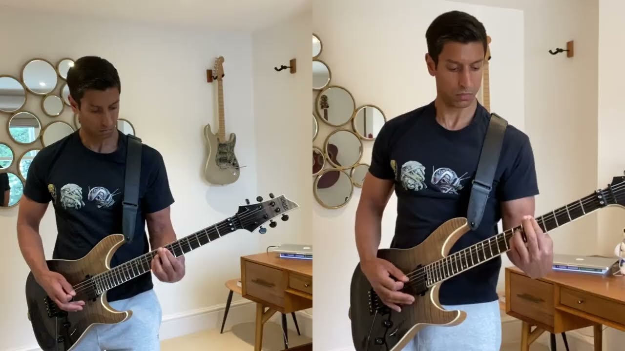 The Trooper (Iron Maiden) - Guitar cover over backing track - by Jon S (Spark Amp recorded)