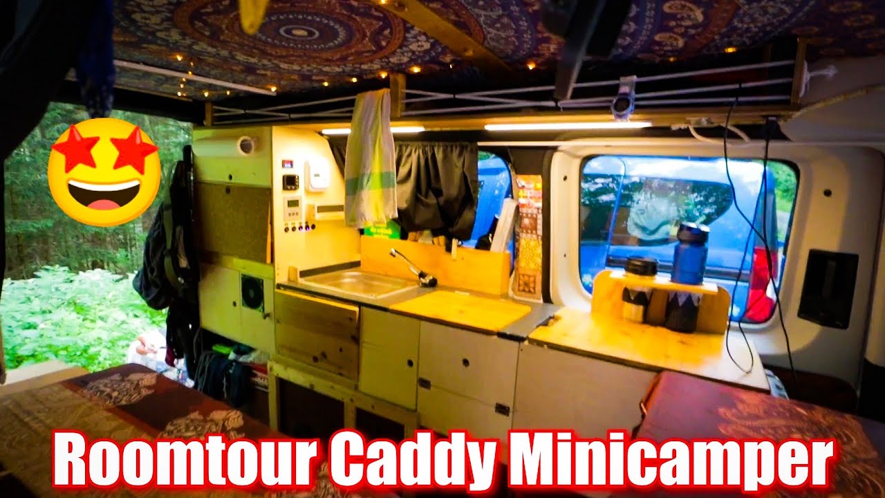 🤩ROOMTOUR: urig gemütlicher MINICAMPERAUSBAU - VW CADDY MAXI