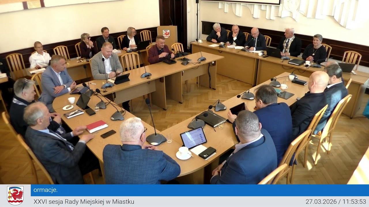 XXVI sesja Rady Miejskiej w Miastku 27.03.2026