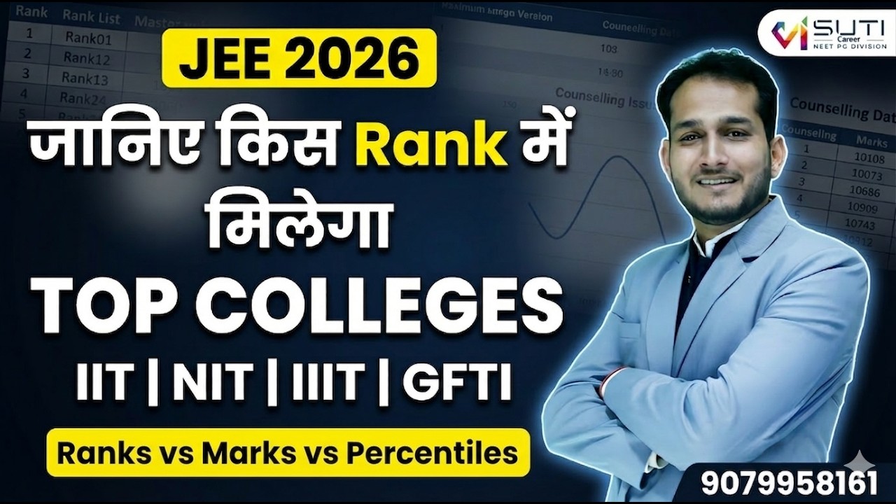 JEE 2026 : Ranks Vs Marks Vs Percentiles | Most Accurate analysis 2026