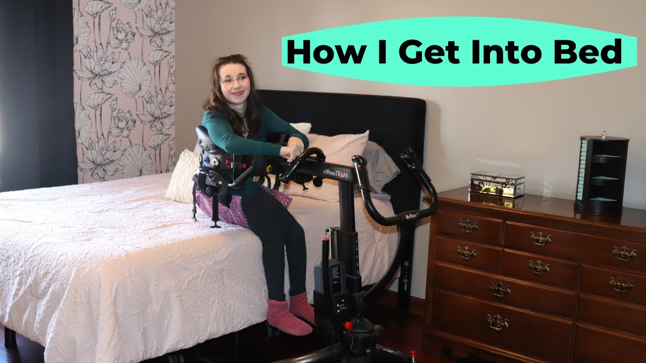 Disabled Person Gets Into Bed