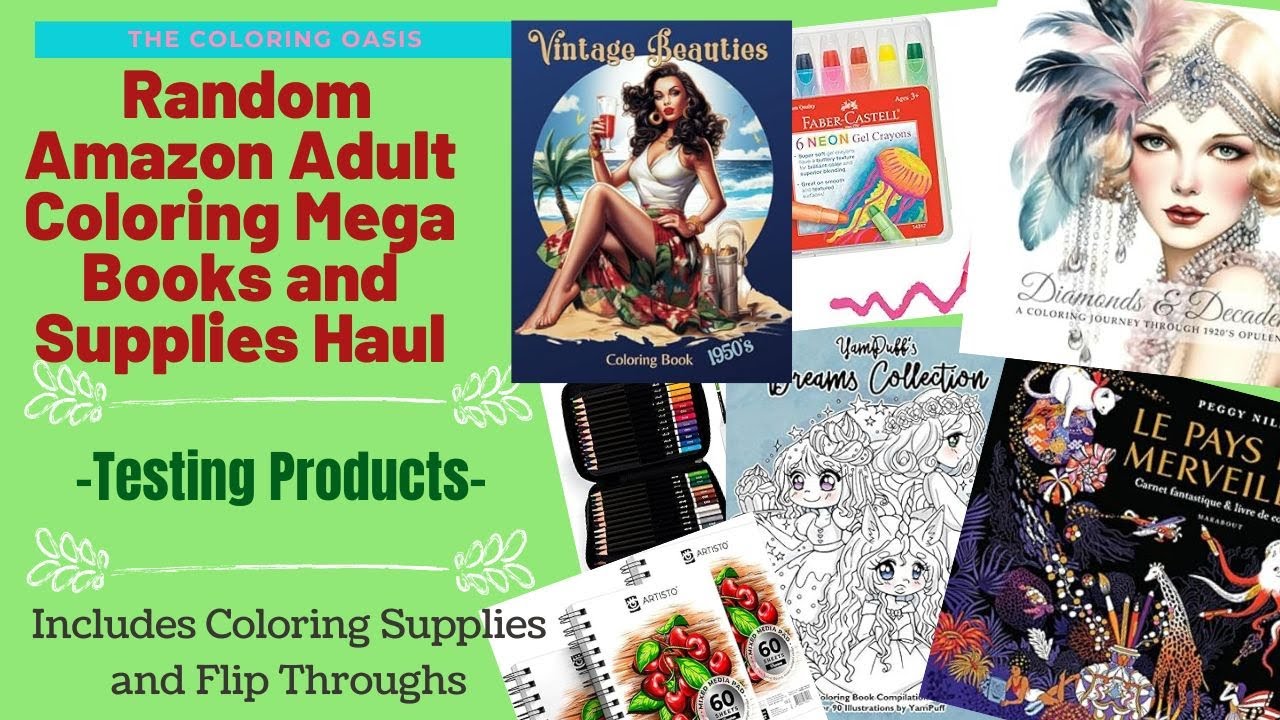MEGA Amazon Adult Coloring Books and Supplies Haul | Vintage Beauties | Uni Posca Pencils | Colorit