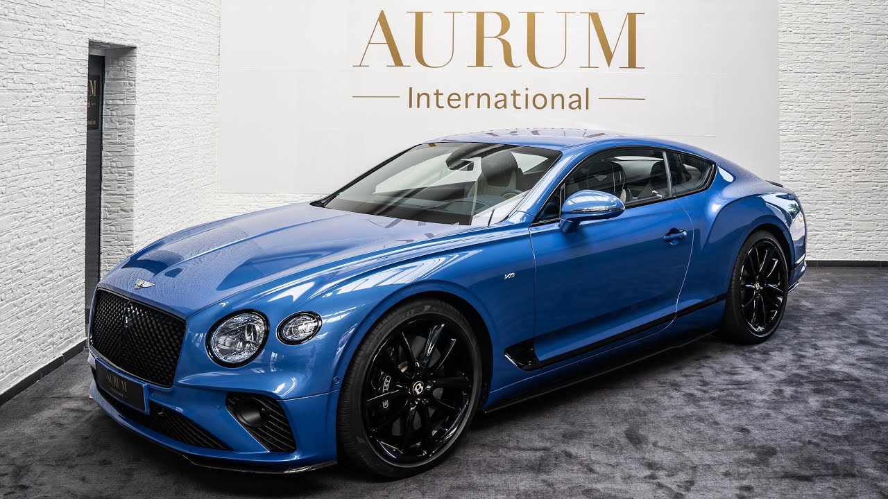 [2021] BENTLEY CONTINENTAL GT V8 COUPE NEPTUNE BLUE MULLINER Walkaround by AURUM International [4K]